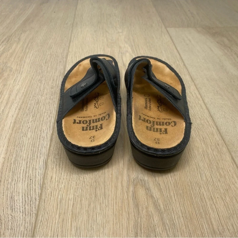 Finn Comfort Black Thong Sandals Size 37 / US 6 - 6.5